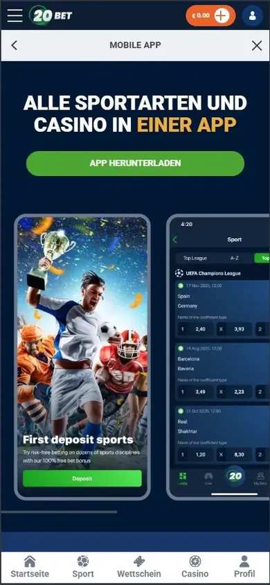 20Bet Casino App