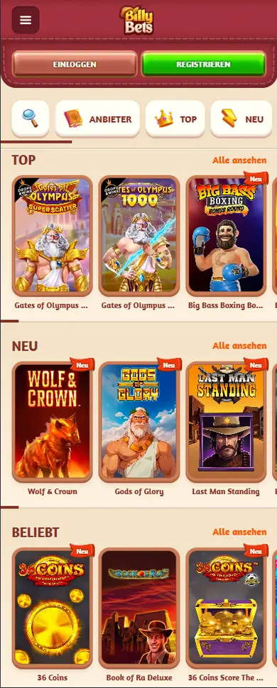 BillyBets Casino App