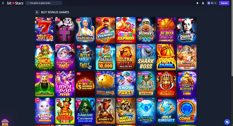 BitStarz Bonusseite