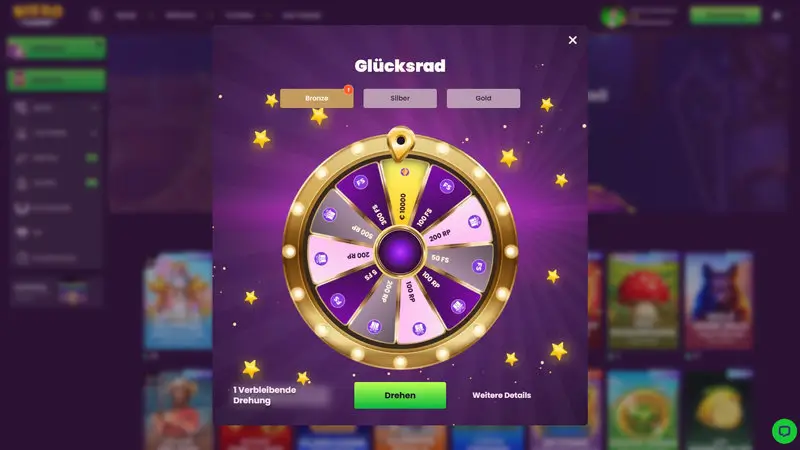 Bizzo Casino Gl&uuml;cksrad