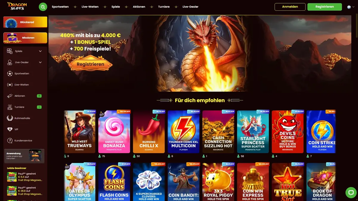 Dragonslots Startseite