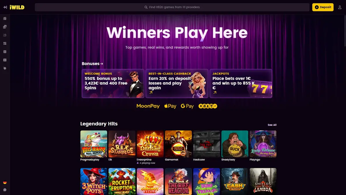 iWild Casino Startseite