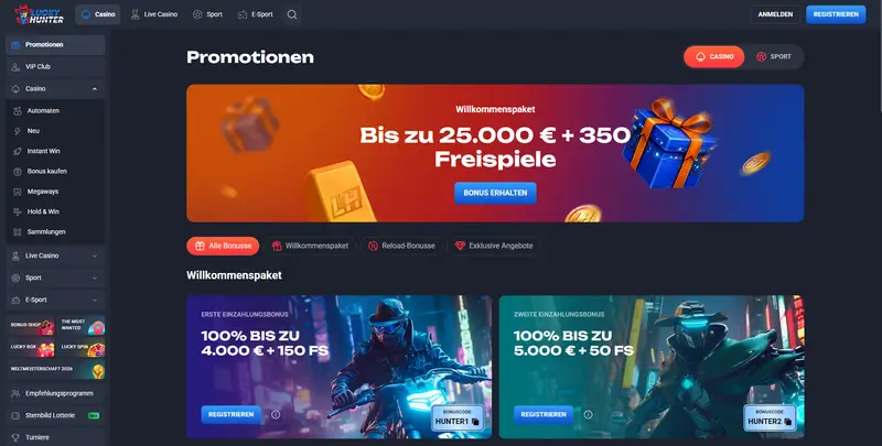 LuckyHunter Bonusbereich