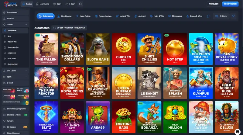 LuckyHunter Spielelobby