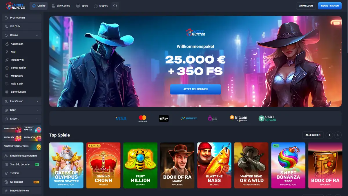 LuckyHunter Startseite