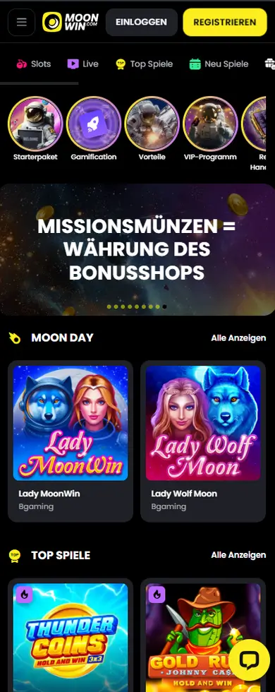 Moonwin auf dem Smartphone