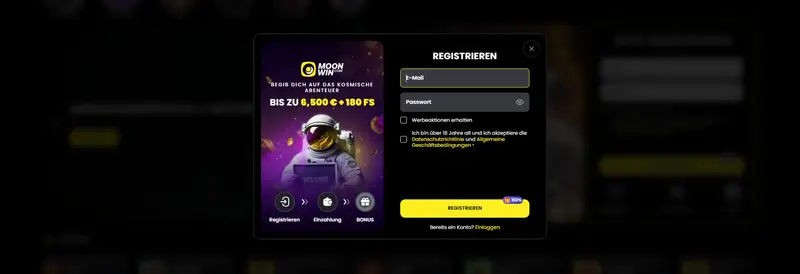 Moonwin Registrierung