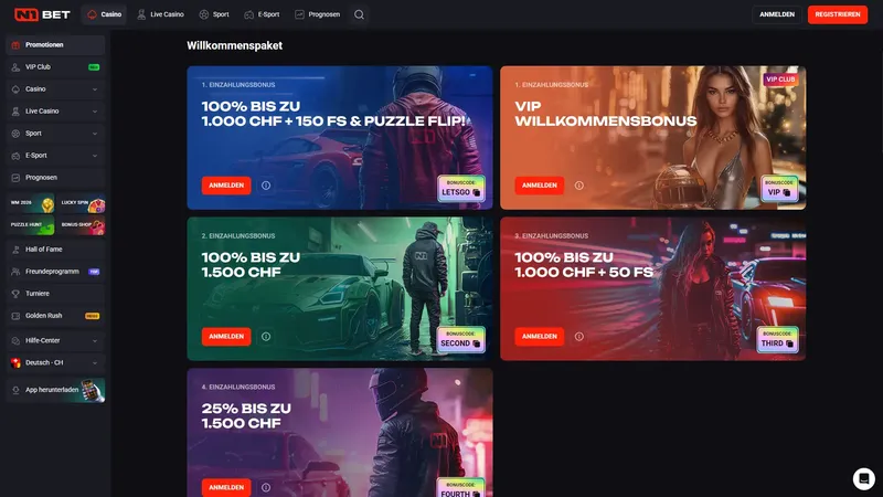 N1Bet Bonusbereich