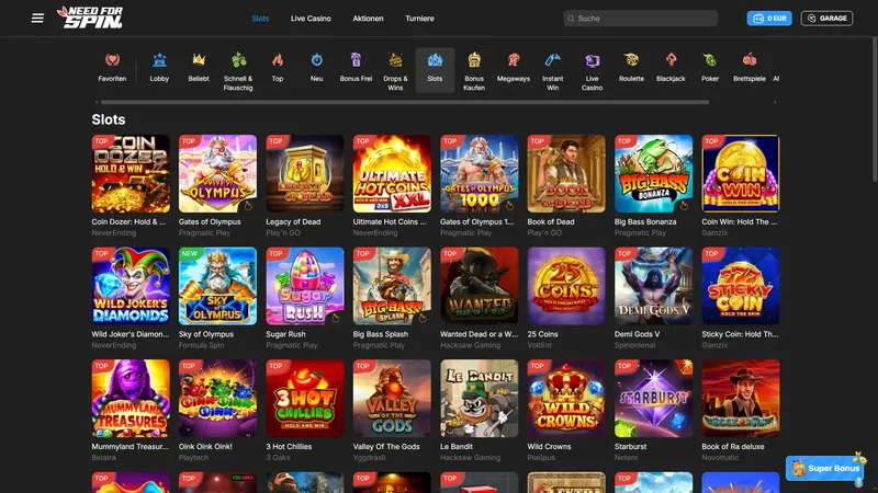 Need for Spin Spielelobby