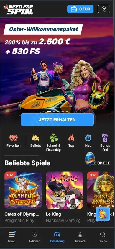 Need for Spin auf dem Smartphone