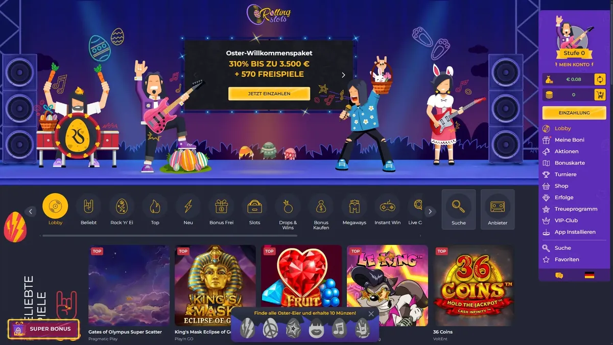Rolling Slots Casino Startseite