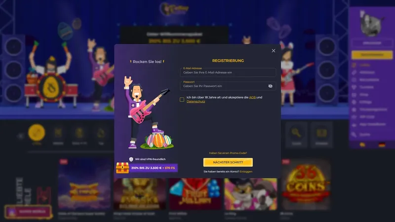 Rolling Slots Registrierung