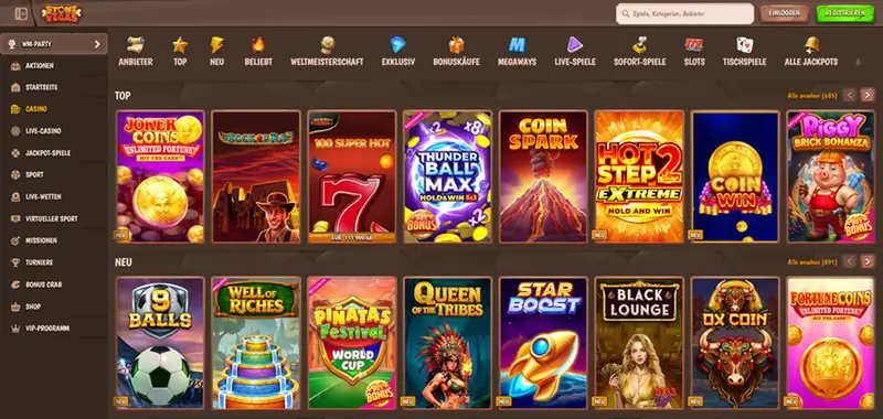Stonevegas Spielelobby