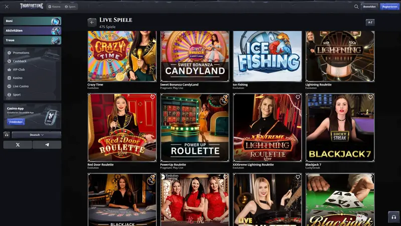 ThorFortune Live Casino