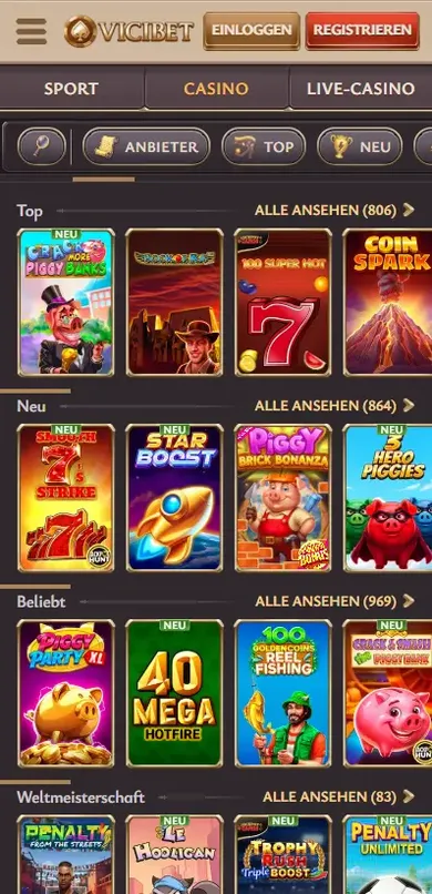 Vicibet Casino App