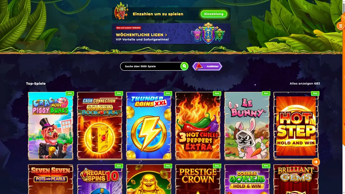 Wazamba Casino Startseite